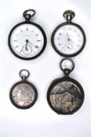 Antique Coin Silver Pocket Watches