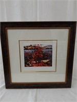 LAKE AND RED TREE, 1916 PRINT BY TOM THOMSON