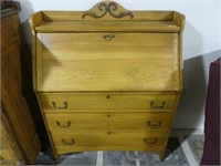 ANTIQUE ENTRY DROPFRONT DESK/DRESSER