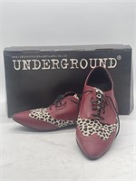 Vintage Women's Leather Red/Leopard Shoes