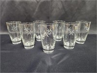 (7) LIBBEY CANDLELIGHT TUMBLERS