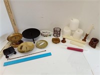 Assorted Candle Holders, Candles & More
