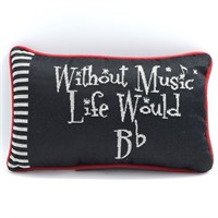 Adorable Music Themed Pillow