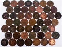 Coin Lot of 50 Assorted US Large Cents