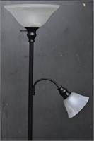 Mother Daughter Floor Lamp w/White Marble Glass