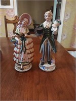 Occupied Japan courting couple. Approx 9.5" tall.