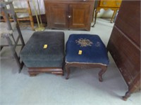 Pair of upholstered ottomans