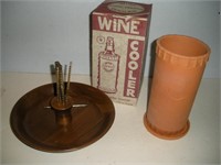 Wine Cooler & Black Walnut Bowl