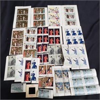 Vinatge group of Japanese traditional stamps
