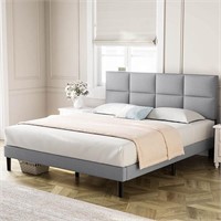 Queen Bed Frame Upholstered Platform w/ Headboard