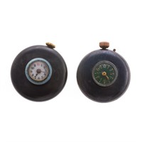 A Pair of Swiss Button Hole Watches