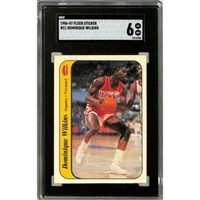 1986 Fleer Sticker Dominique Wilkins Sgc 6