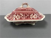 Spode Pink Tower covered dish