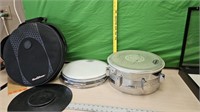 Road runner drum case and Bridgecraft drum parts