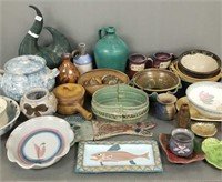 Large group of studio pottery, etc. - some signed