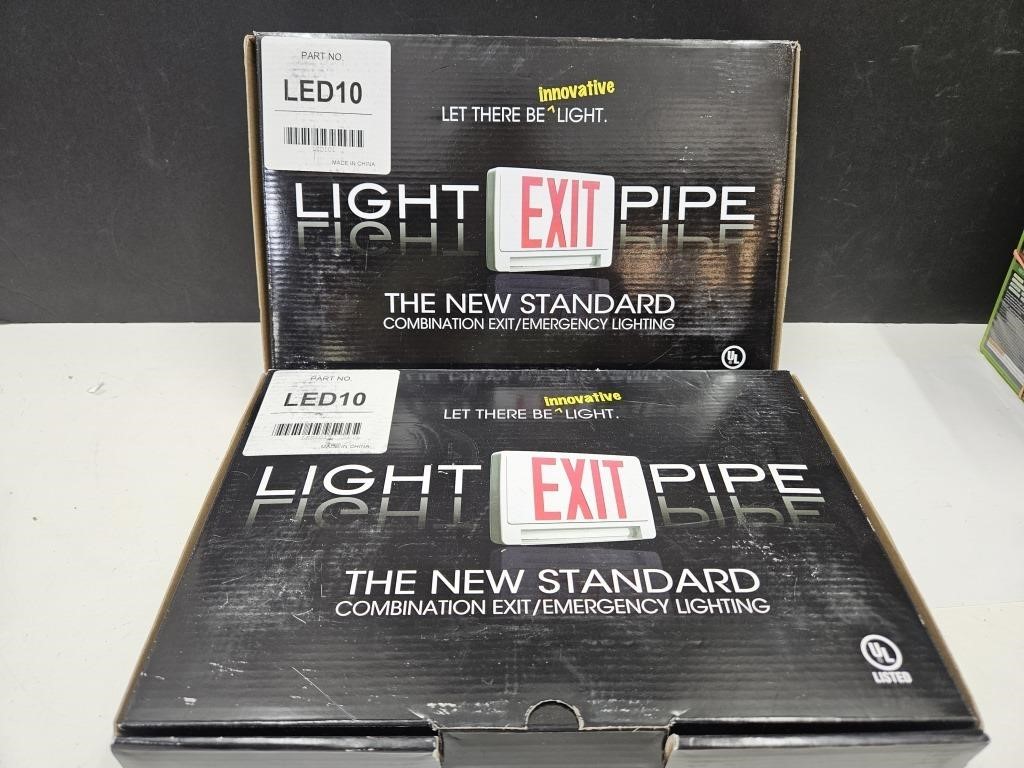 2 New Standard Exit Signs NIB