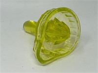 Vaseline Glass Handled Juicer