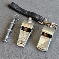 Vintage Sports Whistles -Acme Thunderer, etc