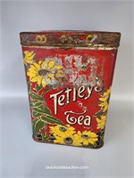 Large Old Tetley Tea Tin