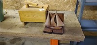 Shoe shine box and sail boat bookends