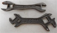 lot of 2 wrenches Peoria & Vulcan Plow