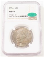 NGC 1956 FRANKLIN SILVER HALF DOLLAR CAC MS65