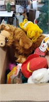 2 Boxes of soft plush toys,some are vintage