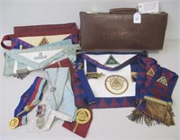 Masonic cased aprons medals Laurie Lass