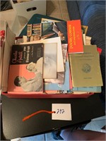 BOX FULL OF ANTIQUE PAMPHLETS  and  PAPERS