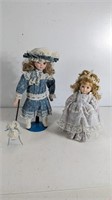 (2) Vintage Porcelain Doll