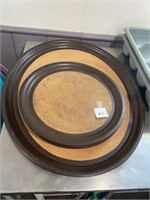 2 Serving Trays Oval and round