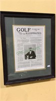 Framed copy of the 1st issue of Golf Illustrated,