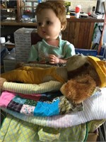 Vintage Doll w/ Clothes & blankets