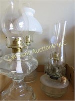 4 assorted oil lamps