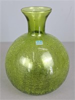 Large Viking Crackle Glass Vase - 10"