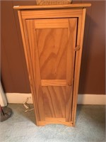 SMALL CABINET WITH DOOR, IN GOOD CONDITION, 48" X