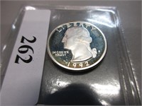 1992 S Proof silver quarter