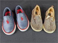 (2) Sz 8 Slip-On Shoes [Polo RL & GAP] Boy