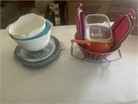 Popcorn bowl, serving trays and more