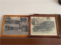 (2) Framed Photos of Pork Product Delivery Trucks