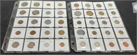 (40) Foreign Coins, All Labeled, 2 Silver Coins