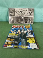 Aerosmith photo magnets, kiss magazine 2000