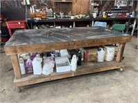 4 x 8 rollaround metal top workbench