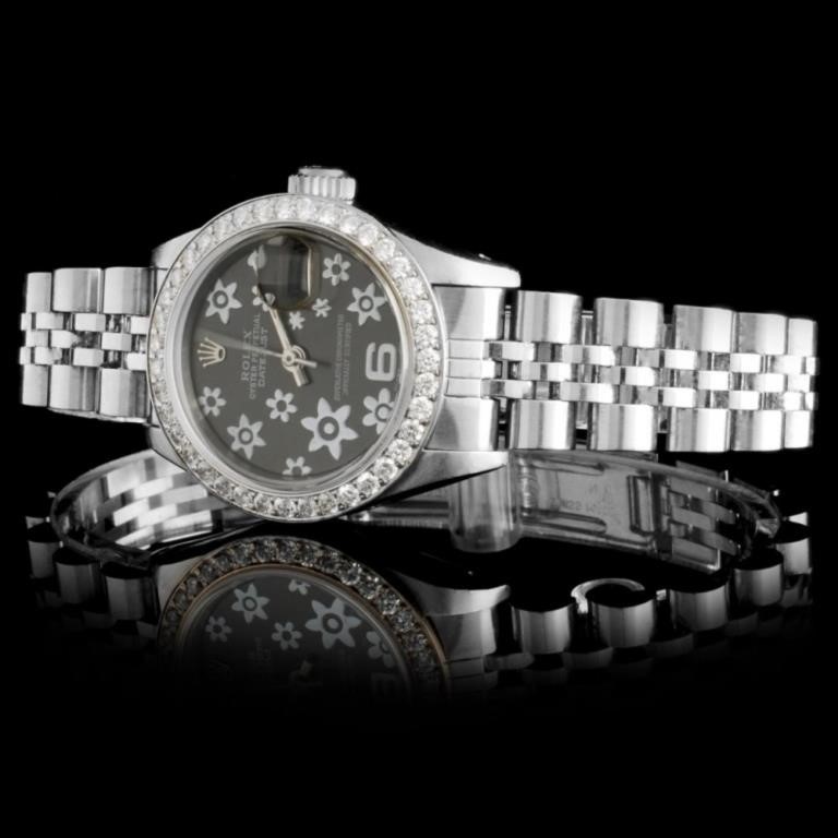 Diamond Rolex Ladies DateJust Watch SS