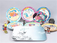 Disney Melamine Dishes, Tray & Plastic Toys