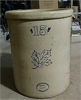 15 gallon Maple Leaf crock