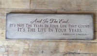Abraham Lincoln Quote Wood Sign