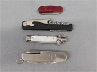 4 pocket knives: 3 multi-tool knives - Italy lock