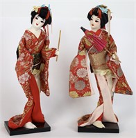 Vintage Japanese Geisha Girl set of 2