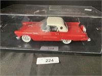 1957 Red/White Ford Thunderbird Model In Case.